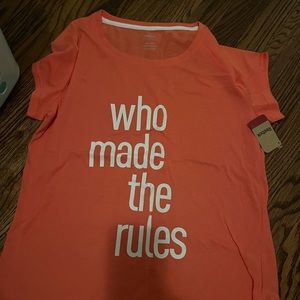 Who made the rules? Reebok t shirt size medium
